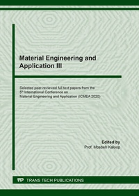 Enlarge image Cover: Material Engineering and Application III - Trans Tech Publications Ltd