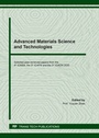 Cover: Advanced Materials Science and Technologies - Trans Tech Publications Ltd