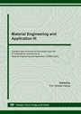 Cover: Material Engineering and Application III - Trans Tech Publications Ltd