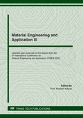 Cover: Material Engineering and Application III - Trans Tech Publications Ltd