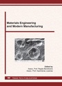 Cover: Materials Engineering and Modern Manufacturing - Trans Tech Publications Ltd
