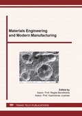 Cover: Materials Engineering and Modern Manufacturing - Trans Tech Publications Ltd