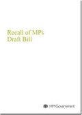 Cover: Recall of MPs Draft Bill - TSO
