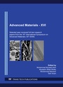 Cover: Advanced Materials - XVI - Trans Tech Publications Ltd