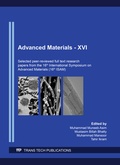 Cover: Advanced Materials - XVI - Trans Tech Publications Ltd