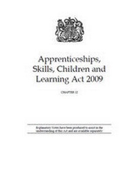 Abbildung von: Apprenticeships, Skills, Children and Learning Act 2009 - Stationery Office Books
