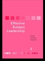 Cover: Effective Subject Leadership - Routledge