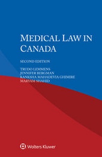 Abbildung von: Medical Law in Canada - Kluwer Law International