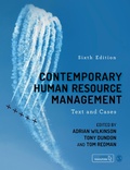 Cover: Contemporary Human Resource Management - SAGE Publications Ltd