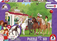 Abbildung von: Clubtreffen vor dem Wohnwagen. Puzzle 60 Teile, mit Add-on (eine Original Figur) - Schmidt Spiele GmbH