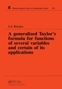 Cover: A Generalized Taylor's Formula for Functions of Several Variables and Certain of its Applications - Chapman & Hall/CRC