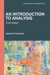 Enlarge image Cover: An Introduction to Analysis - Chapman & Hall/CRC