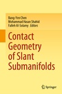 Cover: Contact Geometry of Slant Submanifolds - Springer