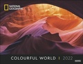 Cover: Colourful World Posterkalender National Geographic 2022 - Harenberg