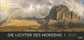 Cover: Die Lichter des Nordens Panorama National Geographic Kalender 2022 - Harenberg