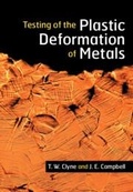 Cover: Testing of the Plastic Deformation of Metals - Cambridge University Press