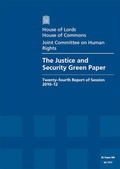 Cover: The justice and security green paper - TSO