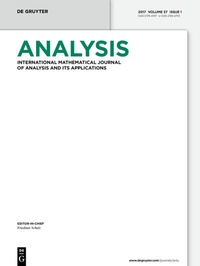 Abbildung von: Analysis - De Gruyter