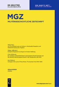 Abbildung von: Militärgeschichtliche Zeitschrift - Oldenbourg Wissenschaftsverlag