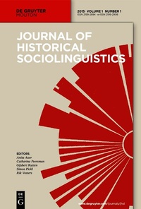 Abbildung von: Journal of Historical Sociolinguistics - De Gruyter Mouton
