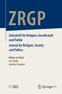 Cover of  Zeitschrift für Religion, Gesellschaft und Politik - Springer