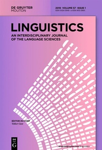 Abbildung von: Linguistics - De Gruyter Mouton
