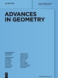 Cover: Advances in Geometry - De Gruyter
