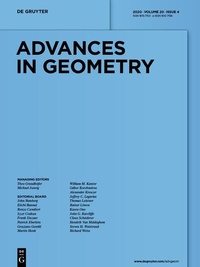 Abbildung von: Advances in Geometry - De Gruyter