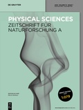 Cover: Zeitschrift f&uuml;r Naturforschung A - De Gruyter
