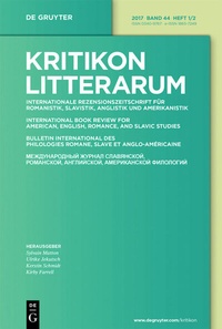 Abbildung von: Kritikon Litterarum - De Gruyter