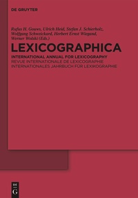 Abbildung von: Lexicographica - De Gruyter