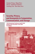 Cover: Security, Privacy, and Anonymity in Computation, Communication, and Storage - Springer
