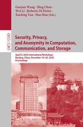 Cover: Security, Privacy, and Anonymity in Computation, Communication, and Storage - Springer