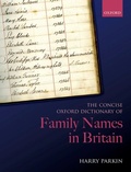 Cover: The Concise Oxford Dictionary of Family Names in Britain - Oxford University Press
