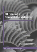 Cover: 3D Printing of Non-Metallic Materials - Trans Tech Publications Ltd