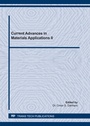 Cover: Current Advances in Materials Applications II - Trans Tech Publications Ltd