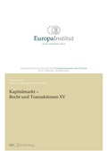Cover: Kapitalmarkt - Recht und Transaktionen XV - buch & netz