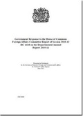 Cover: Government response to the House of Commons Foreign Affairs Committee report of session 2010-12 HC 1618 on the departmental annual report 2010-11 - TSO