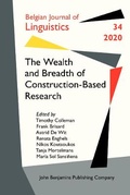 Cover: The Wealth and Breadth of Construction-Based Research - John Benjamins Publishing Co