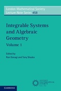 Cover: Integrable Systems and Algebraic Geometry: Volume 1 - Cambridge University Press