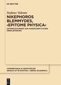Cover: Nikephoros Blemmydes, >Epitome physica< - De Gruyter