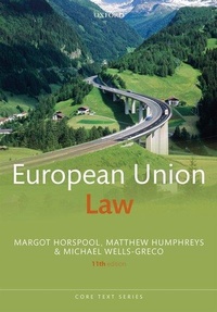 Enlarge image Cover: European Union Law - Oxford University Press