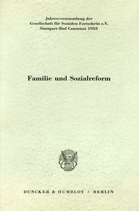 Abbildung von: Familie und Sozialreform. - Duncker & Humblot