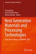 Cover: Next Generation Materials and Processing Technologies - Springer
