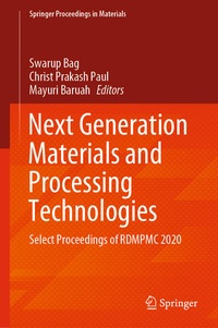 Enlarge image Cover: Next Generation Materials and Processing Technologies - Springer