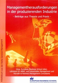 Abbildung von: Managementherausforderungen in der produzierenden Industrie. - Verlag Wissenschaft & Praxis
