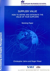 Abbildung von: Supplier Value. - Verlag Wissenschaft & Praxis