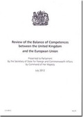 Cover: Review of the balance of competences between the United Kingdom and the European Union - TSO