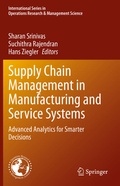 Cover: Supply Chain Management in Manufacturing and Service Systems - Springer