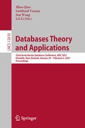 Cover: Databases Theory and Applications - Springer